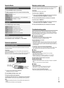 Page 9RQTX1249
9
ENGLISHENGLISH
Sound effects
Changing the sound quality
1 Press [SOUND] to select a sound effect.
2 Within 3 seconds, press [Y, U] to select the desired setting.
BASS-4 to +4
TREBLE
SURROUND “ON SURROUND” or “ OFF SURROUND” 
INPUT LEVEL
(For AUX  source) “NORMAL” or “HIGH”
Preset EQ
Press [PRESET EQ] to select a setting.
HEAVY
Adds punch to rock
SOFT For background music
CLEAR Clarifies higher frequencies
VOCAL Adds gloss to vocal
FLAT Cancels the all sound effect
D.BASS
This function lets you...