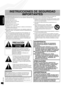 Page 16RQTX1066
RQTX1066
16
ESPAÑOL
RQTX1066
RQTX1066
23
1) Lea estas instrucciones.
2) Conserve estas instrucciones.
3) Haga caso a todas las advertencias.
4) Siga todas las instrucciones.
5) No use este aparato cerca del agua.
6) Límpielo sólo con un paño seco.
7) No bloquee ningún orificio de ventilación. Instálelo de conformidad con 
las instrucciones del fabricante.
8) No lo instale cerca de fuentes de calor, como radiadores, registros de  calefacción, estufas u otros aparatos (incluidos los...