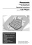 Page 1Please read these Operating
Instructions before using the unit
and save for future reference.
FOR FAX ADVANTAGE ASSISTANCE: 
– CALL
1-800-HELP-FAX (1-800-435-7329)
– E-MAIL TO
consumerproducts@panasonic.com
for customers in the USA or 
Puerto Rico
– REFER TO 
www.panasonic.com
for customers in the USA or 
Puerto Rico
Compact Plain Paper FAX
with Cordless Phone
Operating Instructions
Model No. KX-FPC91 
