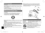 Page 3636
• Effectuez les étapes de 1 à 4, puis soulevez la pile, et retirez-la.• Prenez garde à ne pas faire court-circuiter les bornes positives et 
négatives de la batterie retirée et isoler les bornes en appliquant du 
ruban adhésif sur les bornes.


Spécifications
Alimentation 
électriqueVoir la plaque signalétique sur l’adaptateur secteur.(Conversion de tension automatique)
Temps de charge Env. 2 heures
Ce produit est conçu pour un usage domestique uniquement.
Adaptateur secteur : Conforme à la norme...