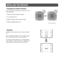 Page 4-4-
• Changing the tweeter direction
You can alter the directivity when placing the WS-
AT200 horizontally.
1. Unscrew four bolts to detach the tweeter.
2. Turn the tweeter by 90˚.
3. Tighten four bolts to attach the tweeter again.
4. Rotate the RAMSA badge by 90˚.
INSTALLING THE SPEAKER
• Stacking
Speakers can be stacked one upon another as illustrat-
ed.
Place an additional speaker on top of another, making
sure to match their convex and concave portions.
Do not place stacked speakers on an unstable...