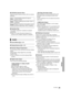 Page 29Settings
29VQT3W08
∫Still Mode (paused video)
Select the type of picture shown when you pause 
playback.
∫ Seamless Play
The chapter segments in playlists are played 
seamlessly.
≥ Select “On” when the picture freezes for a 
moment at the chapters segment in playlists.
∫ Sound Effects   ( >27)
∫ Dialog Enhancer   (> 27)
∫Dynamic Range Compression
You can listen at low volumes but still hear dialog 
clearly.
(Dolby Digital, Dolby Digital Plus and Dolby 
TrueHD only)
≥ “Auto” is effective only when playing...