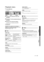 Page 21Playback
Settings
21VQT3A92
Settings
Playback menu
1Press [DISPLAY].
2Press [3,4] to select the menu and 
press [ 1].
3Press [ 3,4, 2,1] to select the item and 
press [ 1].
4Press [ 3,4] to select the setting.
Some items can be changed by pressing [OK].
To exit the screen
Press [DISPLAY].
Depending on the condition of the unit (playing, 
stopped, etc.) and media contents, there may be some 
items that you cannot select or change.
Regarding Language : ( >29)
Signal Type
Video
The recording method of...