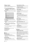 Page 2828VQT2U33
Setup menu
Change the unit’s settings if necessary. The settings remain 
intact even if you switch the unit to standby.
1Press [FUNCTION MENU] and press 
[3 ,4] to select “Other Functions” and 
press [OK].
2Press [ 3,4] to select “Setup” and press 
[OK].
3Press [ 3,4] to select the menu and 
press [OK].
4Press [ 3,4] to select the item and press 
[OK].
If there are any other items, repeat these steps.
5Press [ 3,4, 2,1] to select the option 
and press [OK].
≥ There may be differences in...