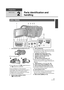 Page 1717VQT1Z09
Preparation
Before using
2
Parts identification and 
handling
1 LCD monitor (Touch screen) (l32, 41)
≥ It can open up to 90 o.
≥ It can rotate up to 180 o A  towards the lens or 
90o  B towards the viewfinder.
2 Optical image stabilizer button  [ , O.I.S.] ( l63) 3 Inlet (cooling fan)
≥
The cooling fan rotates to prevent the internal 
temperature from rising. Take care not to cover 
the inlet when using this unit.
4 Intelligent auto button [iA] ( l47)
5 PRE-REC button [PRE-REC] ( l54)
6...