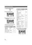 Page 3434VQT1Z09
This allows quick setting of some of the menus.
1Press the Q.MENU button.
2Touch the desired item.
3Touch the desired item to enter 
the setting.
The following menus can be set in quick menu.
≥The items displayed differ depending on the 
position of the mode dial or settings.
4Touch [EXIT] or press Q.MENU 
button to exit the quick menu.
Using the quick menu
IconFunctionPage
//
/ Recording 
mode
l53
///
// Interval 
recording
l
71
(1s b1 second, 1m b1 minute)
Q.MENU
ON ON+8.3MA
ON...