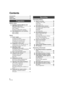 Page 88VQT1Z09
Accessories..................................................  10
Features ........................................................  11
Quick Guide..................................................  12
Preparation
Before using
[1]Handling of Built-in Memory and 
HDD (Hard disk drive) .......................  15
Handling of built-in memory 
[HDC-TM300] ......................................  15
Handling of HDD [HDC-HS300]...........  16
[2] Parts identification and handling .....  17
[HDC-TM300]...