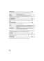 Page 130130VQT3U98
The menu settings or [CUSTOMIZE SCENE] back to the default setting. (l110)
≥ Settings for [3D/2D REC MODE], [REC FORMAT], [MEDIA SELECT], [CLOCK SET] and 
[LANGUAGE] will not be changed.
Perform the touch screen calibration if a different object to the one touched is selected. 
( l 26)
Selects the sound heard through the headphones.
≥ When this unit is connected to a TV using t he HDMI cable (optional), audio at the time of 
the [RECORDING] setting is output even if this setting is set to...