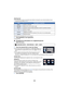 Page 65- 65 -
Entering text≥The characters can be conveniently input without moving the cursor when the [Auto Cursor 
Position] is set to [ON]. (l 36)
≥ A maximum of 9 characters can be entered.
4 Touch [ENTER] to end registration.≥Touch [EXIT].
∫ Changing the information of a registered person
1 Select the menu.
2 Touch the desired item to enter the setting.
≥Up to 3 face shots can be registered. To additionally register or to 
change/delete the registered face shots, touch   or the face 
shot.
≥ If you...