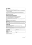 Page 55(ENG) SQT0650
∫Concerning the battery
∫Product Identification Marking
Conforms to UL STD 60065.
Certified to CAN/CSA STD C22.2 No.60065.
AC adaptor
This AC adaptor operates on AC between 110 V and 240 V.
But
≥In the U.S.A. and Canada, the AC adaptor must be connected to a  120 V AC power supply only.
≥ When connecting to an AC supply outside of the U.S.A. or Canada , use a plug adaptor to suit 
the AC outlet configuration.
The power plug is the disconnecting device. Install this unit s o that the power...