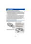 Page 10- 10 -
∫
About batteries that you can use with this unit
The battery that can be used with this unit is VW-VBT190/VW-VBT 380.
≥ The unit has a function for distinguishing batteries which can  be used safely. The 
dedicated battery (VW-VBT190/VW-VBT380) supports this function.  The only batteries 
suitable for use with this unit are genuine Panasonic products  and batteries manufactured 
by other companies and certified by Panasonic. Panasonic cannot  in any way guarantee 
the quality, performance or...