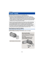 Page 11- 11 -
∫
About batteries that you can use with this unit
The battery that can be used with this unit is VW-VBT190/VW-VBT380.
≥The unit has a function for distinguishing batteries which can be used safely. The 
dedicated battery (VW-VBT190/VW-VBT380) supports this function. The only batteries 
suitable for use with this unit are genuine Panasonic products and batteries manufactured 
by other companies and certified by Panasonic. Panasonic cannot in any way guarantee 
the quality, performance or safety of...