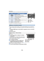 Page 124- 124 -
Entering text
≥Touch the text entry icon in the center of the screen and enter  the text.
≥ A maximum of 32 characters can be entered.
≥ When connecting by [Manual Setting], confirm the SSID (Identifi cation name), Authentication 
method, Encryption type, and Encryption key (Password) of the w ireless access point you are 
using.
1Press the USER button to which [Wi-Fi] is registered, and turn  on the Wi-Fi 
function.
2Select the menu.
≥ Touch [OK].
3Touch the part with no display of a wireless...