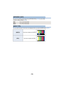 Page 152- 152 -
You can turn on/off the infrared light when [INFRARED REC] (l146 ) is set to [ON].
≥ Switch to Manual Mode. ( l34)
You can switch the type of color bars to be displayed when you  press the BARS button. (l72)
[INFRARED LIGHT]
[ON]:Turn on the infrared light.
[OFF]:Turn off the infrared light.
[BARS TYPE]
[SMPTE]: Color bars compliant with SMPTE
[EBU]: Color bars compliant with EBU 