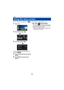 Page 32- 32 -
≥Touch   (left side)/  (right side) of   on the Touch Menu to display  . ( l18)
1To u c h  .
2Touch the top menu  A.
3Touch the submenu B.
≥ Next (previous) page can be displayed by 
touching / .
4Touch the desired item to enter the 
setting.
5Touch [EXIT] to exit the menu 
setting.
∫ About  guide display
After touching  , touching the submenus and 
items will cause function descriptions and settings 
confirmation messages to appear.
≥After the messages have been displayed, the 
guide display is...