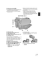 Page 1919VQT1T93
30 Microphone terminal [MIC]
≥A compatible plug-in powered microphone can 
be used as an external microphone.
≥Audio will be stereo (2 ch) with the external 
microphone input.≥Make sure that the microphone cable is out of 
the way from the lens so it will not be recorded 
in the images.
≥When the unit is connected with the AC 
adaptor, sometimes noise may be heard 
depending on the microphone type. In this 
case, please switch to the battery for the power 
supply and the noise will stop.
31...