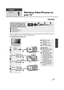 Page 9393VQT1Y31
Playback
With a TV
1
Watching Video/Pictures on 
your TV
≥Use the supplied component cable and AV cable. Us e of the following Panasonic HDMI mini cables is 
recommended to connect the unit to the HDMI terminal.
1Connect this unit to a TV.
Confirm the terminals on your TV 
and use a cable compatible with 
the terminals. Image quality may 
vary with the connected terminals.
1 High quality
2 HDMI terminal
3 Component terminal
4 Video terminal
A/V
A/V
AHDMI mini cable 
(optional)
B Component cable...