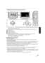 Page 9999VQT1Y31
3Operate with the remote control for the TV.
1) Press the button up, down, left or right to select a scene or still picture to be played back, and then press the button in the center to set it.
2) Activate the operation icons that are displayed on TV screen with the remote control for the TV.
A Operation icons
B Display operation icons
C Cancel operation icons
D Display/Cancel operation icons
≥ The following operations are av ailable by pressing the color buttons on the remote control.
j Green:...