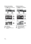 Page 1414VQT1T64
∫Motion picture playback
1) Rotate the mode dial to select  .
2) Select [ ] (motion picture playback) A 
with the cursor button.
3) Select the scene to be played back and 
press the cursor button.
4) Select the playback operation with the cursor 
button.
1/;: Playback/Pause
6: Rewind playback
5: Fast forward playback
∫: Stops the playback and shows the 
thumbnails.
∫Still picture playback
1) Rotate the mode dial to select  .
2) Select [ ] (still picture playback) A with 
the cursor button.
3)...