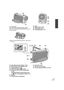 Page 1717VQT2H52
19 Lens cover
20 Lens cover opening/closing switch
When not using the unit, close the lens cover to 
protect the lens.
≥Slide the opening/closing switch to open/close 
the cover. 21 Lens
22 Built-in flash (
l63)
23 Video light ( l52)
24 Recording lamp ( l31)
25 Recording start/stop button ( l42)
26 SD card open lever [OPEN] ( l25)
27 Status indicator ( l26)
28 Photoshot button [ ] ( l46)
29 Zoom lever [W/T] (In recording mode)  (l49)
Thumbnail display switch/Volume lever 
[s /VOLr] (In playback...