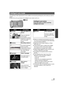 Page 3939VQT2H52
The following modes appropriate for the condition are set just by pointing the unit to what you want to 
record.
≥ When this unit is purchased, the In telligent auto mode is set to on.
≥Modes are selected automatically by the unit, 
so it may not choose desired mode depending 
on the recording conditions.
≥ Brightness may change suddenly or flicker 
when set to on.
≥ In the Portrait mode, a subject that is bigger 
and close to center of the screen will be 
surrounded by an orange frame. ( l59)...