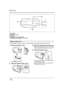 Page 22Before using
22VQT1A24
31) Speaker
32) Grip belt (l23)
33) Outlet
34) USB terminal [ ] (l90, 99)
35) HDMI terminal [HDMI] (l81, 83, 87)
Open the battery cable cover when you use the battery pack holder kit (VW-VH04; optional).
1Open the battery cover.
≥Push A while sliding it.
2Open the battery cable cover.
3Attach the battery pack holder kit.
≥Read the operating instructions of the battery 
pack holder kit for details on how to use it.
4Close the battery cover.
≥The cable of the battery pack holder kit...