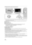 Page 104104VQT1Y00
3Operate with the remote control for the TV.
1) Press the button up, down, left or right to select a scene or still picture to be played back, and then press the button in the center to set it.
2) Activate the operation icons that are displayed on TV screen with the remote control for the TV.
A Operation icons
B Display operation icons
C Cancel operation icons
D Display/Cancel operation icons
≥ The following operations are av ailable by pressing the color buttons on the remote control.
j...