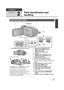 Page 1717VQT1Y00
Preparation
Before using
2
Parts identification and 
handling
1 LCD monitor (Touch screen) (l33, 41)
≥ It can open up to 90 o.
≥ It can rotate up to 180 o A  towards the lens or 
90o  B towards the opposite direction. 2 Manual button [MANUAL] (
l74)
3 Optical image stabilizer button  [ , O.I.S.] ( l58)
4 Light button [LIGHT] ( l60)
5 Speaker
6 Intelligent auto button [iA] (l 46)
7 PRE-REC button [PRE-REC] ( l53)
8 Battery holder ( l24)
9 DC input terminal [DC IN] ( l28)
≥ Always use the...