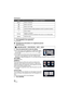 Page 6464VQT3K35
Entering text
≥A maximum of 9 characters can be entered.
4 Touch [ENTER] to end registration.≥Touch [EXIT].
∫ Changing the information of a registered person
1 Select the menu.
2 Touch the desired item to enter the setting.
≥Up to 3 face shots can be registered. To additionally register 
or to change/delete the registered face shots, touch   or 
the face shot.
≥ If you register several face shots of the same person (up to 3 
face shots can be registered), each with a different facial...