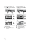 Page 1414VQT1N45
∫Motion picture playback
1) Operate the mode switch to select  .
2) Select [ ] (motion picture playback) A 
with the cursor button.
3) Select the scene to be played back and 
press the cursor button.
4) Select the playback operation with the cursor 
button.
1/;: Playback/Pause
6: Rewind playback
5: Fast forward playback
∫: Stops the playback and shows the 
thumbnails.
∫Still picture playback
1) Operate the mode switch to select  .
2) Select [ ] (still picture playback) A with 
the cursor...