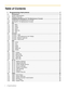 Page 44 Programming Manual
Table of Contents
1 Programming Instructions ..................................................................... 7
1.1 Introduction ...................................................................................................................... 8
1.1.1 System Administration ....................................................................................................... 8
1.1.2 Password...