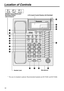 Page 1414
Headset JackLCD (Liquid Crystal Display) with Backlight RINGER Volume/
BACKLIGHT 
Illumination/Talking 
Caller ID Selector
Microphone
1
2
3
4
6
7
8
9
5
14
18
16
15
17
10131112
20
1BACKLIGHTRINGER TALK CIDOFF ON
Location of Controls
*The use of a headset is optional. Recommended headsets are KX-TCA91 and KX-TCA92. 