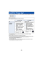 Page 141- 141 -
≥To use the following Wi-Fi func tions, you need to install the smartphone application “Image App”.
j [Link to Cell] ( l11 4 )
j [Baby Monitor] ( l120 )
j [Home Cam] ( l123 )
* The supported OS version are current as of November 2014 and s ubject to change.
≥ Use the latest version.
≥ Refer to [Help] in the “Image App” menu about how to operate.
≥ The service may not be able to be used properly depending on th e type of smartphone being 
used. For information on the “Image App”, check the support...