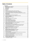 Page 88 User Manual
Table of Contents
1 Operation...............................................................................................11
1.1 Before Operating a Telephone .......................................................................................12
1.1.1 Before Operating a Telephone ..........................................................................................12
1.2 Making Calls...