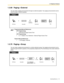 Page 1151.3 Telephone Features
Operating Manual 115
1.3.69 Paging—External
You can make a paging announcement through an external speaker. Your paging announcement can be 
heard through an external speaker. 
1.3.70 Paging—Group
You can make a paging announcement to a certain extension group. Your paging announcement can be 
heard through the built-in speakers of the proprietary telephones (PTs) that belong to the certain extension 
group. Programming Manual References
[PT Programming]
 [106] External Pager...