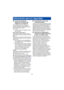 Page 2- 2 -
∫
Acerca del método de 
grabación para grabar las 
imágenes en movimiento
Esta unidad puede grabar imágenes en 
movimiento utilizando cuatro métodos de 
grabación diferentes, incluidos MOV (LPCM), 
MP4 (LPCM), MP4 y AVCHD
*1.
( l 31,139 )
*1 AVCHD Progressive (1080/60p, 1080/
50p) de apoyo.
MOV (LPCM)*2, MP4 (LPCM)*2, 3:Este método de grabación es adecuado para 
editar imágenes. El audio se graba en PCM lineal.
MP4*2, 3:
Este método de grabación es adecuado para la 
reproducción y la edición en un...