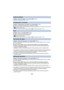 Page 64- 64 -
≥Registre “Ayuda de enfoque” en un botón USER. ( l61)
Puede fijar la Ayuda de enfoque. ( l40)
≥ Registre “Compensación a contraluz” en un botón USER. ( l61)
Cambia al control de iris automático para compensar la contraluz.
Esto hace que la imagen sea más brillante para evitar el oscurecimiento de un sujeto con luz de fondo.≥  aparece cuando se fija.
≥ Volverá al modo de iris automático estándar ( ) cuando se cancela. ( l48)
≥ Registre “Foco” en un botón USER. ( l61)
Cambia al control de iris...