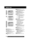 Page 6666For assistance,  please call :  1-800-211-PANA(7262) or send e-mail to : consumerproducts@panasonic.com
13
14
15
16
17
18
19
MENU OSD
20
21
DISPLAY (p. 70)
To select the desired type of display
changes to all function display, Partial
display, and Minimum display.
LCD/EVF SETUP (p. 19)
Setting to ON displays the menu for
adjusting the LCD brightness, color
level, and the EVF brightness.
REMOTE (p. 10)ly
VCR1:To receive signals from the
Remote Control, set to VCR1.
VCR2:To receive signals from
the...