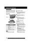 Page 2424For assistance,  please call :  1-800-211-PANA(7262) or send e-mail to : consumerproducts@panasonic.com
Advanced Settings
1Set POWER to CAMERA.
2Hold down AUTO/MANUAL for more
than 0.7 second so that the “MNL”
indication appears in the EVF or the
LCD monitor.
3Press JOG KEY repeatedly until
“AWB” appears in the EVF or LCD
monitor.
4Rotate JOG KEY to select other
modes. (See mode chart at left.)
Hold down AUTO/MANUAL for more
than 0.7 second to cancel the
setting.
Mode
AWB
*
3, 4, A, BJOG KEY
White...