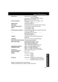 Page 9797
For Your  Information
Specifications
Power Source:Palmcorder: 7.2 V DC (Battery)
7.8 V DC (AC Adaptor)
AC Adaptor: 110/120/220/240 V AC, 50/60 Hz
Battery: Lithium-Ion Type DC 7.2 V
Power Consumption:Palmcorder : 7.2 V/7.8 V DC 7 W (Max. 10 W)
AC Adaptor : 18 W
1 W (when not in use.)
Digital InterfaceUSB/i.LINK (IEEE1394)
Video Signal:EIA Standard (525 lines, 60 fields) NTSC color signal
Video Recording System:2 rotary heads, helical scanning system
Audio:12 bit (32 kHz) 4 tracks
16 bit (48 kHz) 2...