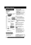 Page 4646For assistance,  please call :  1-800-211-PANA(7262) or send e-mail to : consumerproducts@panasonic.com
Editing Features
S-Video In
VHF Connecting
Cable (not
supplied)TV
(To View)
A/V Cable
(Supplied)
To Audio InRecording:
VCR (Rear)
To S-Video In
(If there is S-Video In)
 For technical reasons, dubbing a tape
may reduce its quality.
 Press DISPLAY ON TV on the
Palmcorder Remote Control to eliminate
EVF/LCD Monitor indications.
 If the Time Code is displayed in the EVF
or LCD monitor, it cannot be...