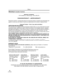 Page 86Others
86LSQT0862
Warranty (For Canadian Customers)
Panasonic Canada Inc.
5770 Ambler Drive, Mississauga, Ontario L4W 2T3
PANASONIC PRODUCT – LIMITED WARRANTY
Panasonic Canada Inc. warrants this product to be free from defects in material and workmanship and 
agrees to remedy any such defect for a period as stated below from the date of original purchase.
Camcorder Product – One (1) year, parts and labour
LIMITATIONS AND EXCLUSIONS
This warranty does not apply to products purchased outside Canada or to...