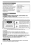 Page 22
WARNING :
TO PREVENT FIRE OR SHOCK HAZARD, DO NOT EXPOSE THIS 
EQUIPMENT TO RAIN OR MOISTURE.
Date of Purchase
Dealer Purchased From
Dealer Address
Dealer Phone No.
Model No.
Serial No.You have purchased one of the most 
sophisticated and reliable products on the market 
today. Used properly, we’re sure it will bring you 
and your family years of enjoyment. Please take 
time to fill in the information on the right.
The serial number is on the tag located on the 
underside of your Camcorder. Be sure to...