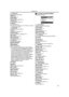 Page 23Before Use
23
6) [DISPLAY]
Display Setup Sub-Menu
[DISPLAY]
Display Mode 
-72-[DATE/TIME]
Date and Time Indication -72-[C.DISPLAY]
Counter Display Mode -72-[C.RESET]
Counter Reset -88-≥It resets the counter to zero. However, it cannot 
reset the Time Code.
7) [LCD/EVF]
LCD/EVF Setup Sub-Menu
[LCD AI]
Intelligent LCD Monitor 
-21-[LCD/EVF SET]
LCD and Viewfinder Adjustment -21-[SELF REC]
Recording Yourself -28-[EVF ON/AUTO]
Using the Viewfinder -20-8) [INITIAL]
Initial Setup Sub-Menu
[BLANK SEARCH]
Blank...