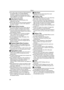 Page 80Others
80
≥If you dub a tape recorded at [12bit] selected as 
the [AUDIO REC] on the [RECORDING] 
Sub-Menu, playback sound becomes stereo 
sound regardless of the [AUDIO OUT] setting if 
[12bit AUDIO] is set to [MIX].
ªIndex Search Function≥Index Search may not be possible at the 
beginning of the tape.
≥Scene Index Search may not function properly if 
the interval between 2 scene index signals is 
less than 1 minute.
ªPlayback Zoom Function≥You cannot adjust the sound volume with the 
Remote Controller...