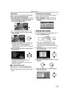 Page 25Before using
25LSQT0975
Help mode
Select an icon for an explanation of the function.
≥Set to Tape/Card Recording Mode.
1Press the joystick to display the icon during 
the recording pause. Move the joystick 
down until icon 1 appears.
2Move the joystick right to select the Help 
mode icon [ ].
≥The help mode explains the operation icons 
displayed when the [AUTO/MANUAL/
FOCUS] switch is set to [AUTO] in Tape/Card 
Recording Mode.
3Move the joystick up, left, or right to select 
the desired icon.
≥An...