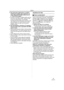 Page 79Others
79LSQT0975
5: The Camcorder malfunctions on editing, 
dubbing from digital video equipment, or 
using “MotionDV STUDIO 5.6E LE for DV” 
or “Quick Movie Magic”.
 If a tape is recorded in multiple modes such as 
SP and LP (recording mode), 12bit and 16bit 
(sound recording mode), 4:3 and Wide, 
recorded and unrecorded parts, the Camcorder 
may malfunction at a point where the mode 
switches. When you edit, do not record in 
multiple modes.
6: The warning/alarm indication [°] appears 
when the...