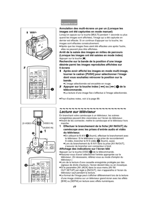 Page 16149
PUSHMF / VOL / JOGW.B / SHUTTER / IRIS
ZOOM
INDEX INDEX
SELECT
STORESTOP
KL∫
OSD
COUNTER
V/REW
STILL ADV
DATE/
TIME
RESET TITLE T
W
sVOLr¥REC MULTI/
P-IN-PPHOTO
SHOTSTART/
STOP
A.DUB
PLAY
PAUSE
FF/W
STILL ADV
MENU
61 5
;ED
VA R .
SEARCHP.B.
ZOOM
1
Annulation des multi-écrans un par un (Lorsque les 
images ont été capturées en mode manuel)
Lorsqu’on appuie sur la touche [MULTI] pendant 1 seconde ou plus 
quand les images sont affichées, l’image qui a été capturée en 
dernier est effacée. Si on continue...