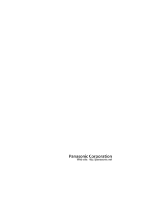 Page 239Panasonic Corporation
Web site: http://panasonic.net 