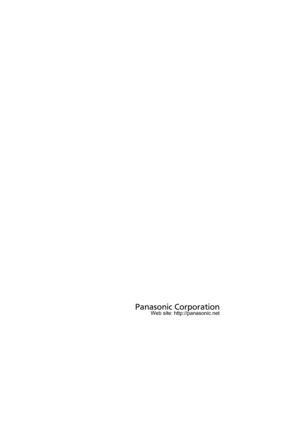 Page 239Panasonic Corporation
Web site: http://panasonic.net 